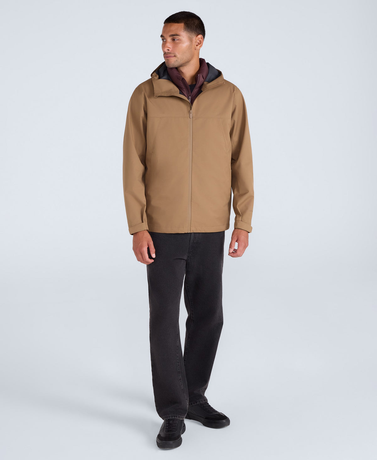 Elements Mens 2.5 Layer Waterproof Jacket - Tan