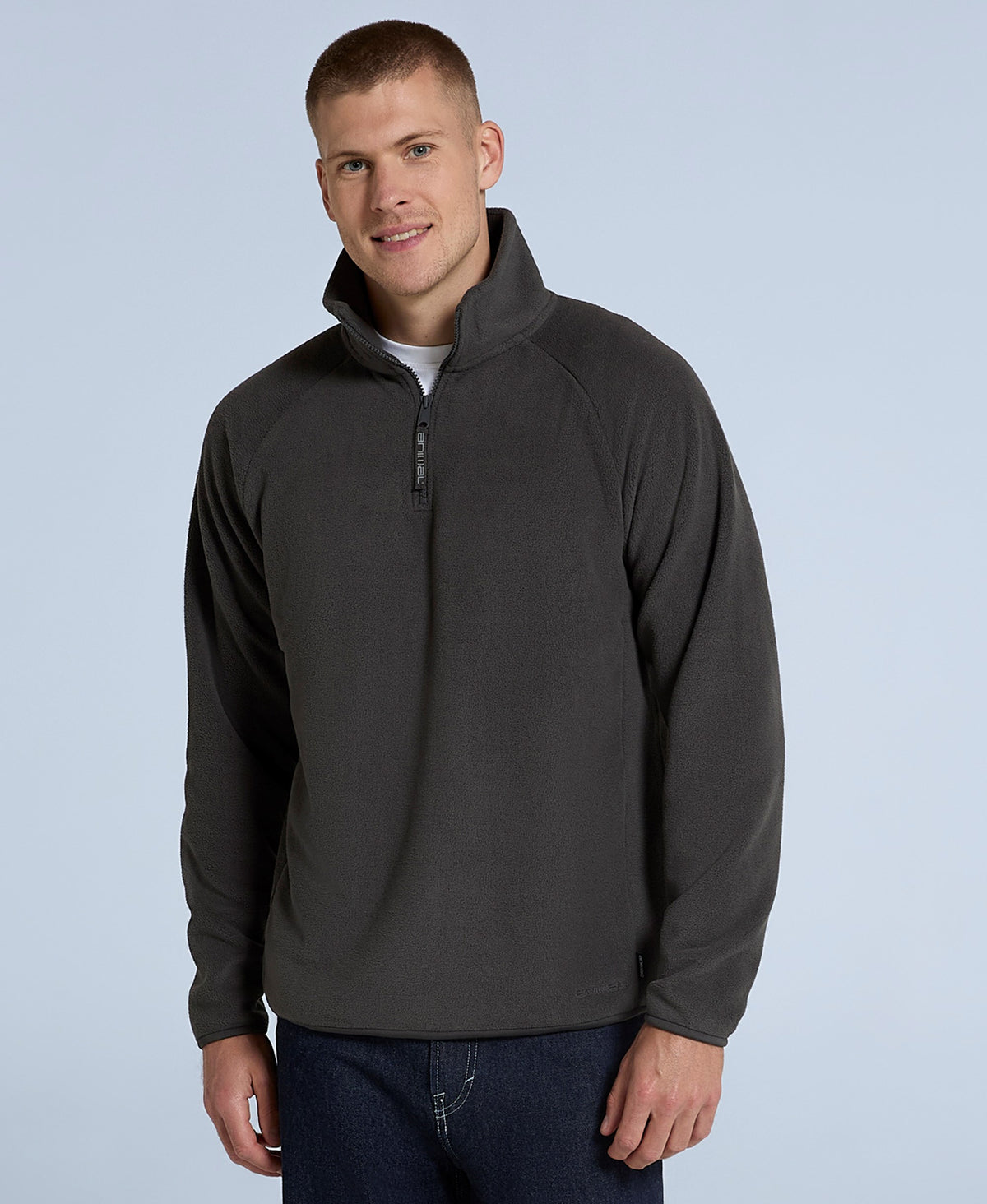 Stockholm Mens Half-Zip Fleece - Dark Grey