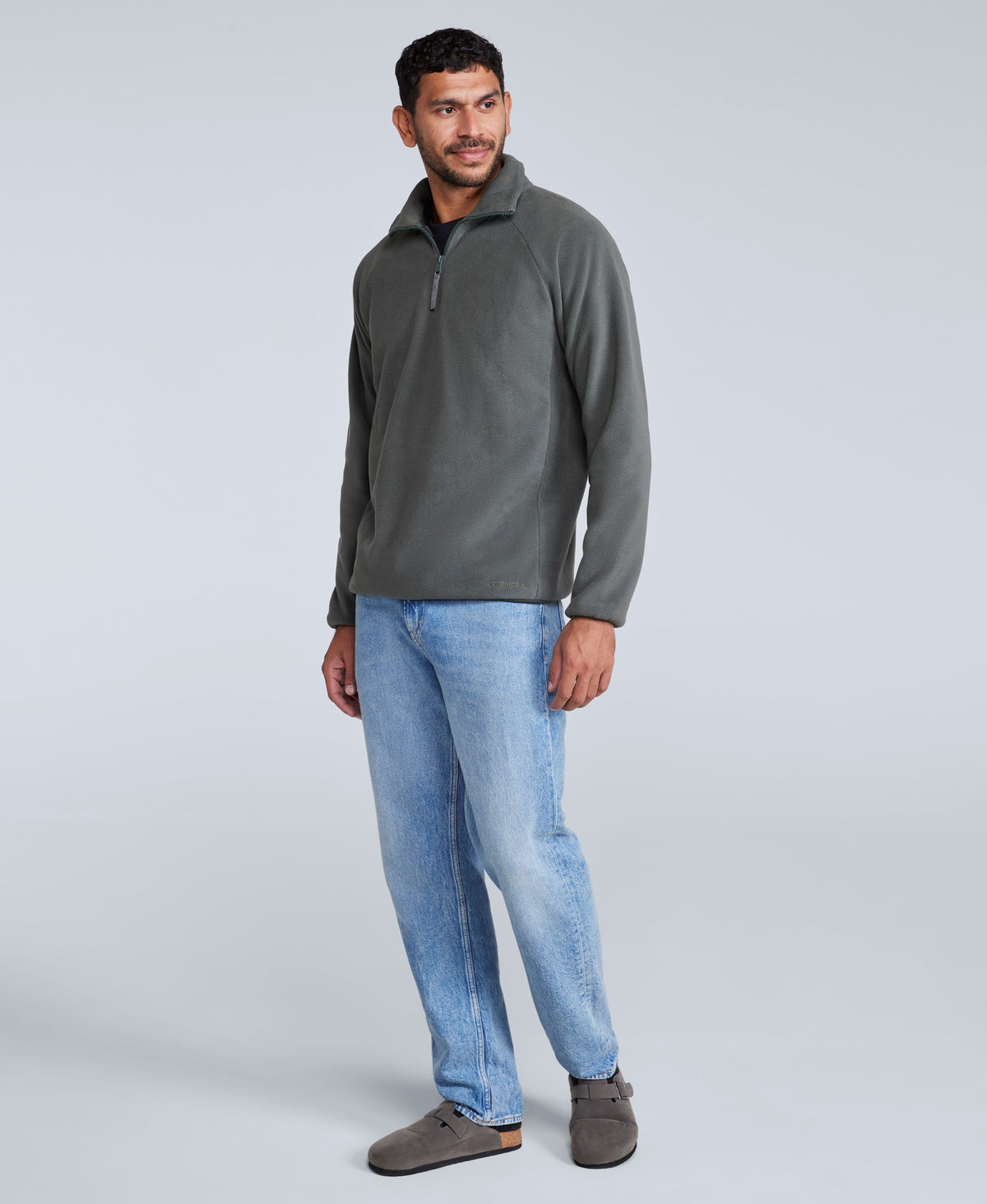 Stockholm Mens Half-Zip Fleece - Dark Grey