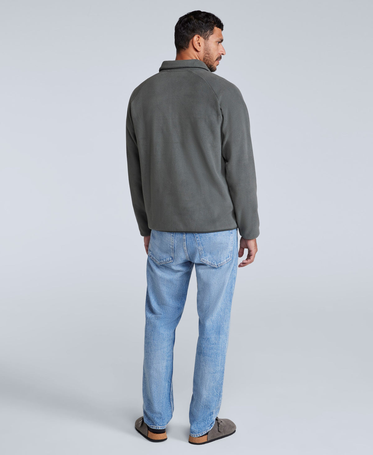 Stockholm Mens Half-Zip Fleece - Dark Grey