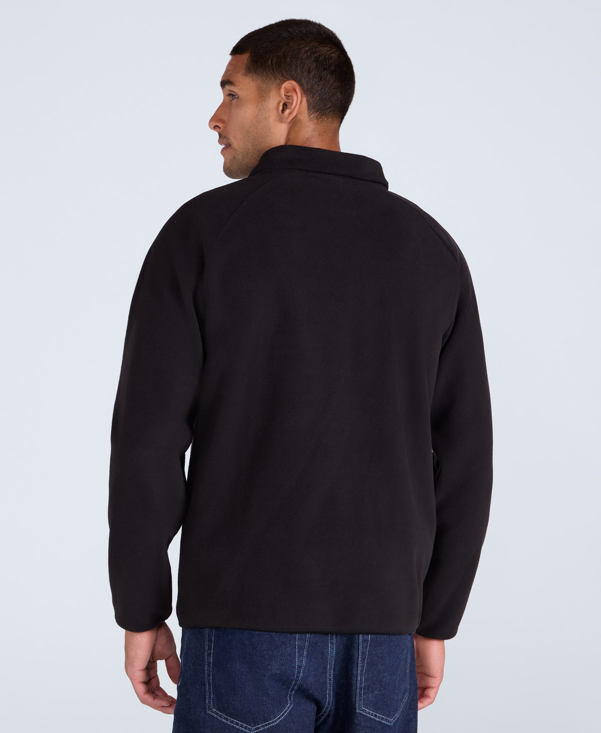 Stockholm Mens Half-Zip Fleece - Jet Black