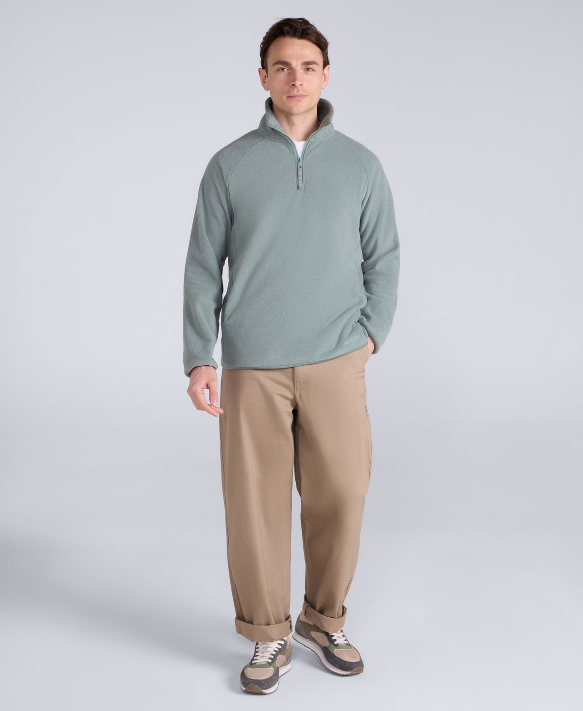 Stockholm Mens Half-Zip Fleece - Light Blue