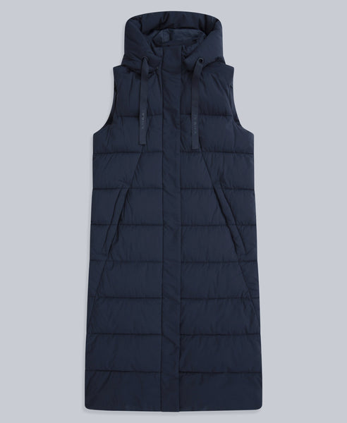 navy ladies longline bodywarmer