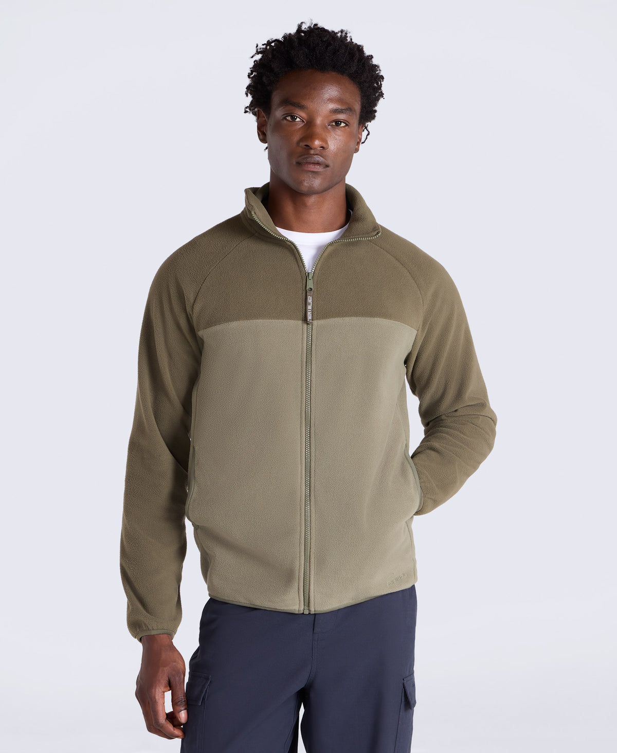 Stockholm Mens Full-Zip Fleece - Light Khaki