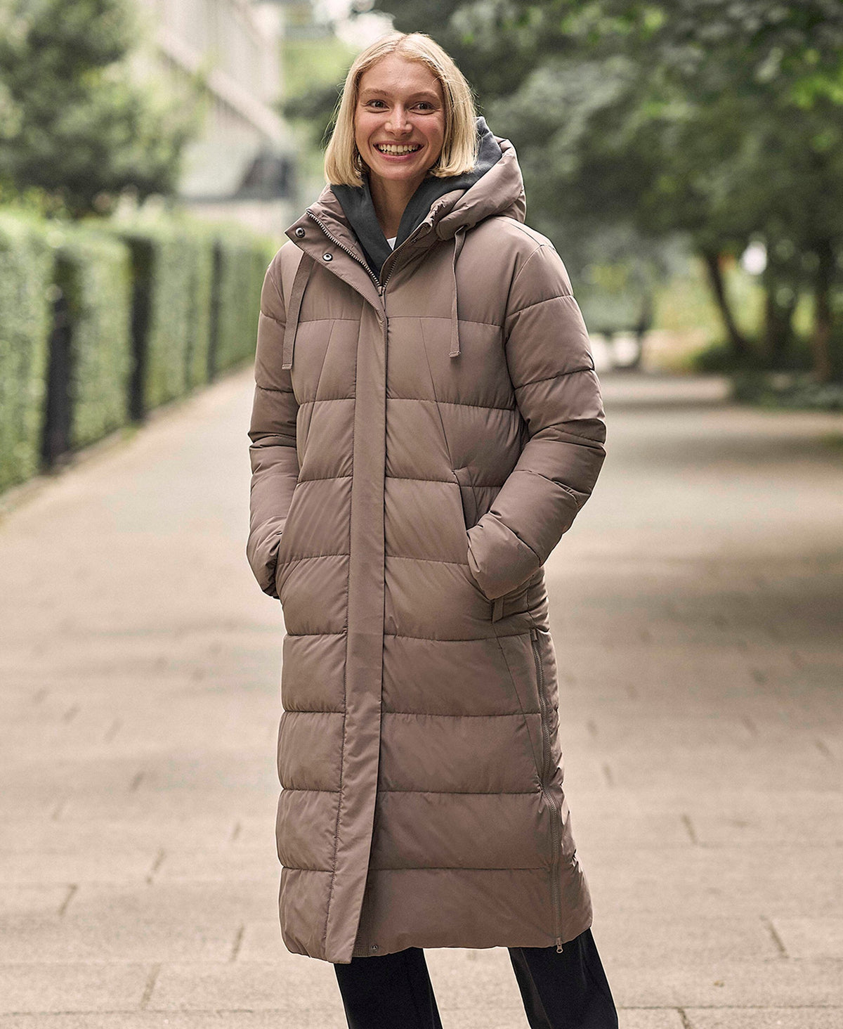 Comfort Cloud Padded Womens Coat - Taupe