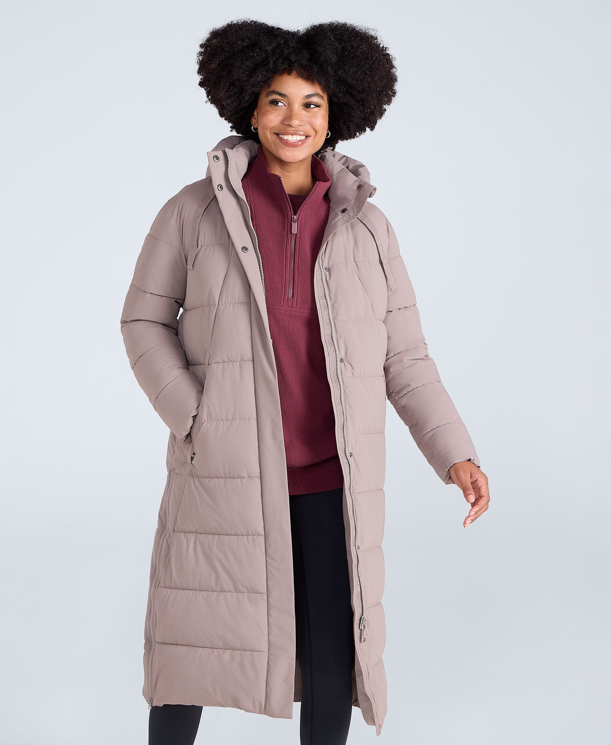 Comfort Cloud Padded Womens Coat - Taupe