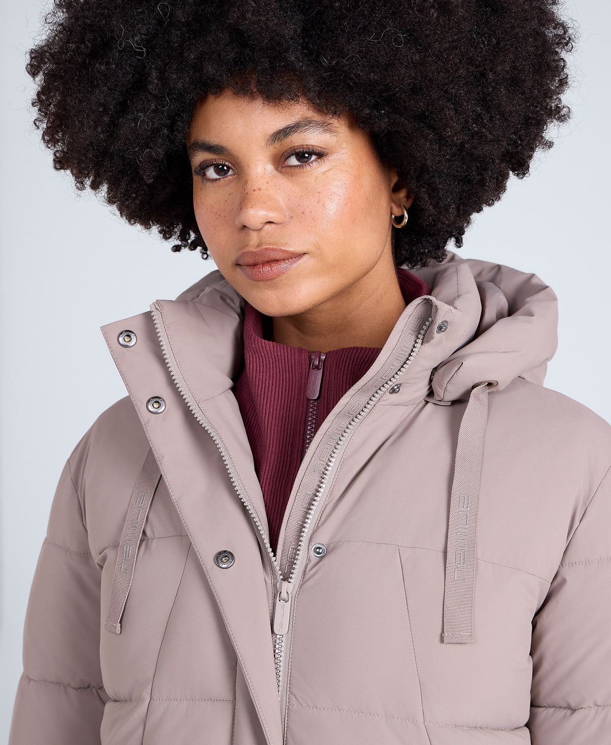 Comfort Cloud Padded Womens Coat - Taupe