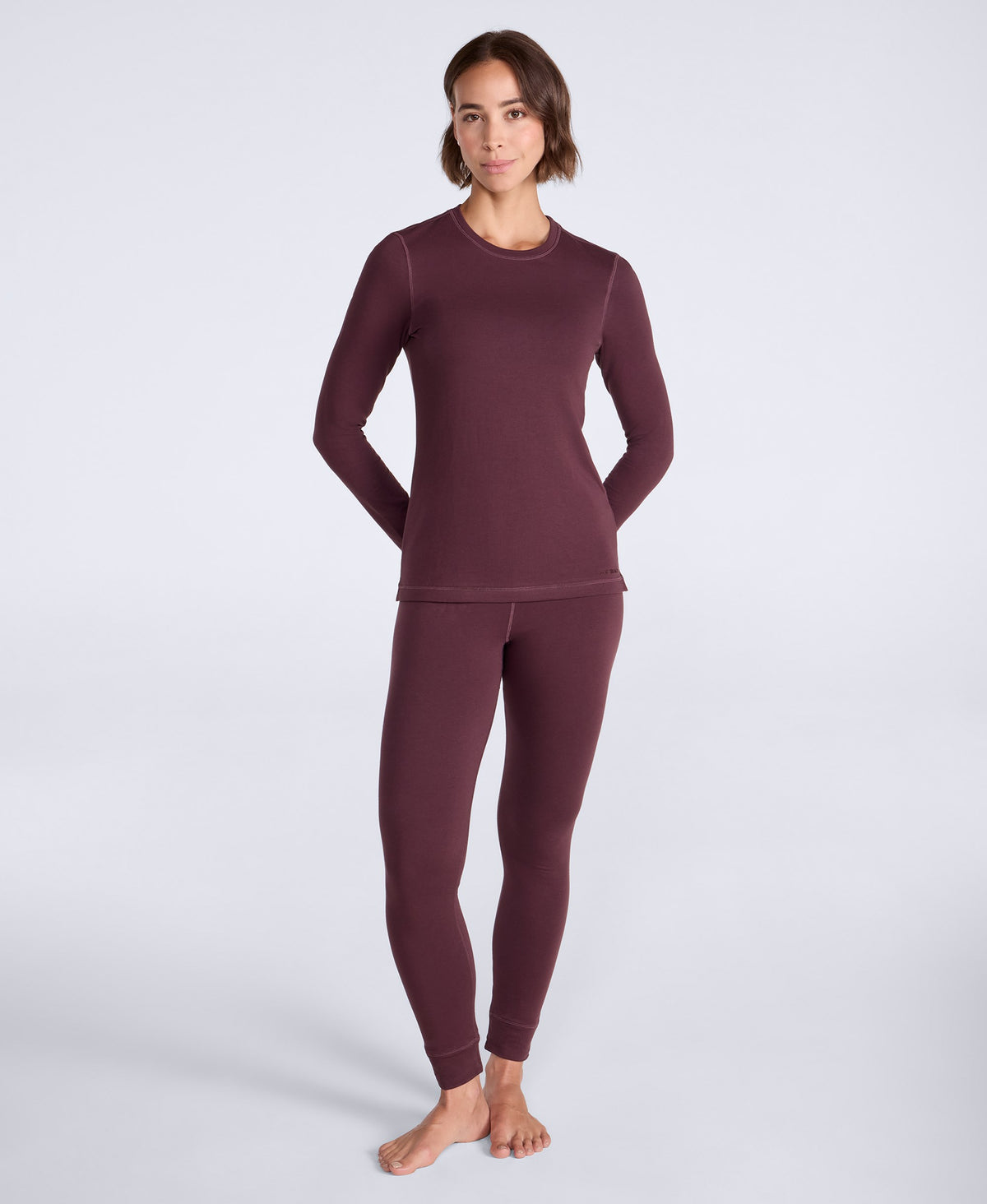 Blaze Womens Base Layer Top - Dark Burgundy