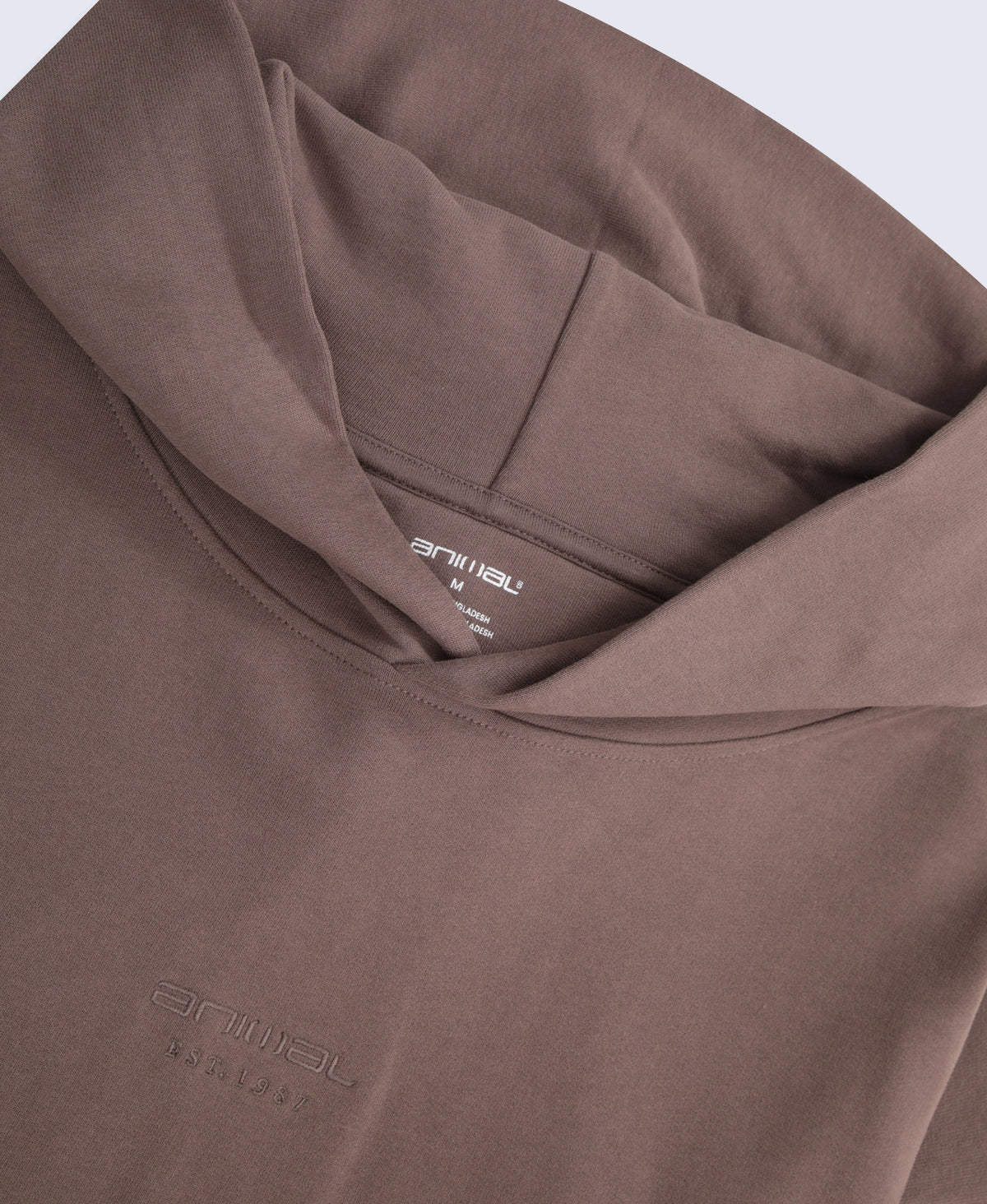 Icon Mens Drop Shoulder Hoodie - Brown