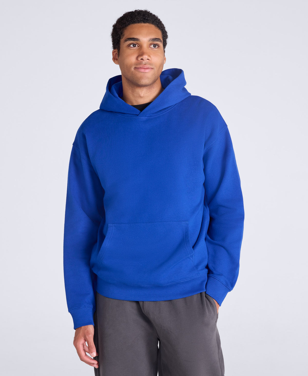Icon Mens Drop Shoulder Hoodie - Cobalt