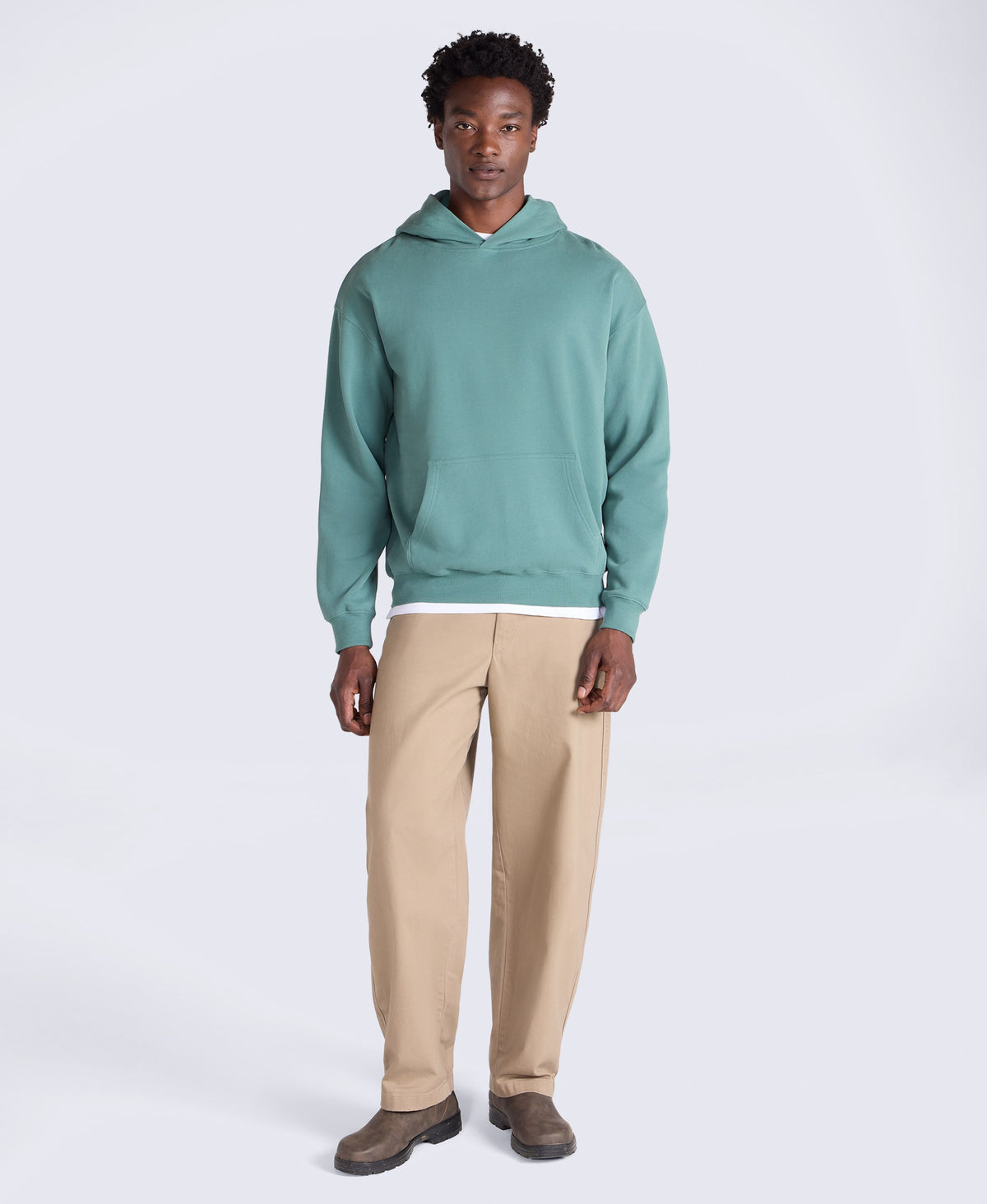 Icon Mens Drop Shoulder Hoodie - Dark Green