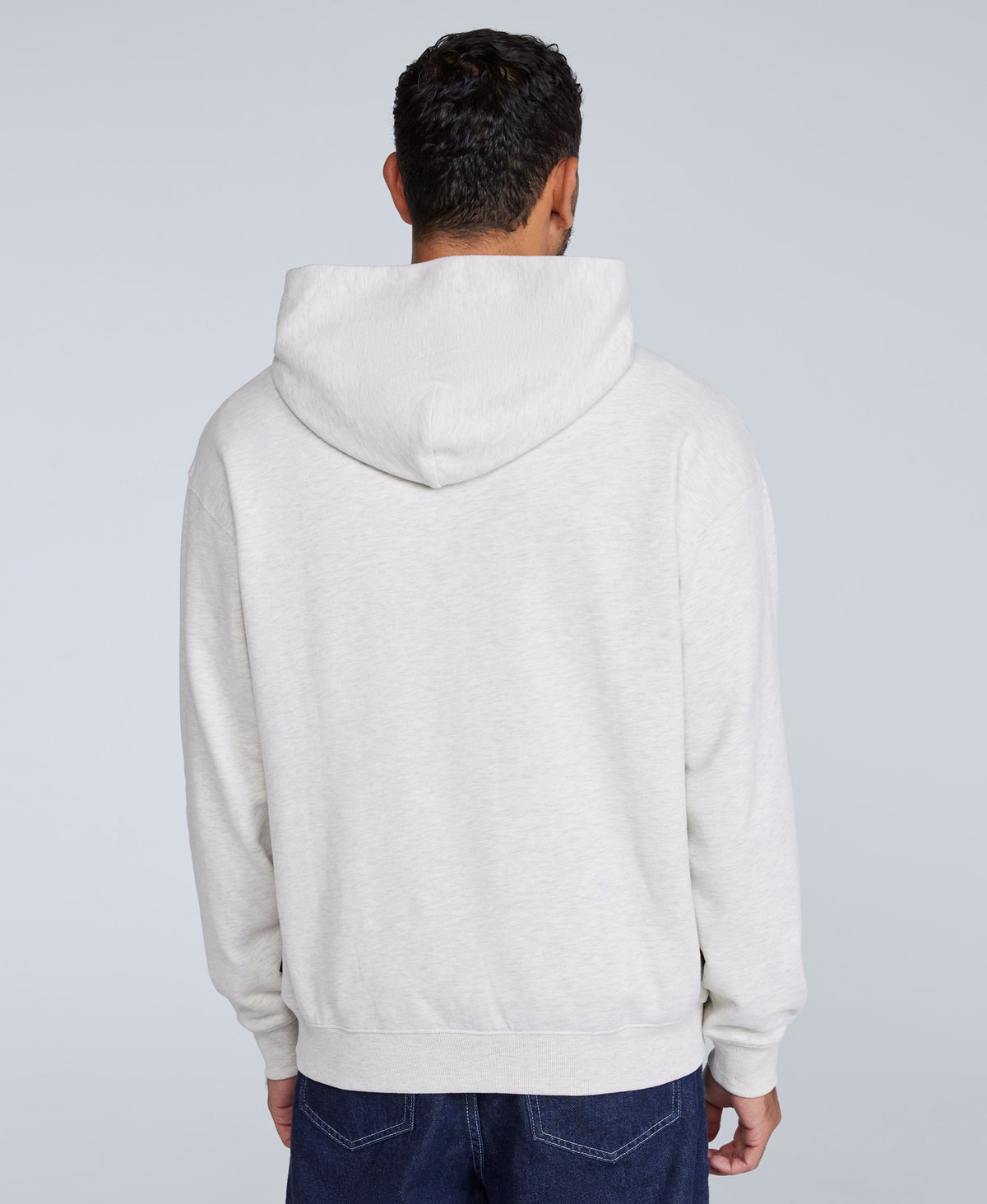 Icon Mens Drop Shoulder Hoodie - Light Grey