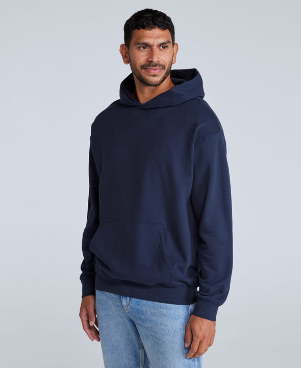 Icon Mens Drop Shoulder Hoodie - Navy – Animal