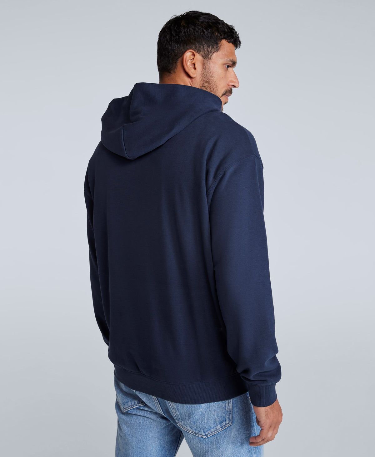 Icon Mens Drop Shoulder Hoodie - Navy