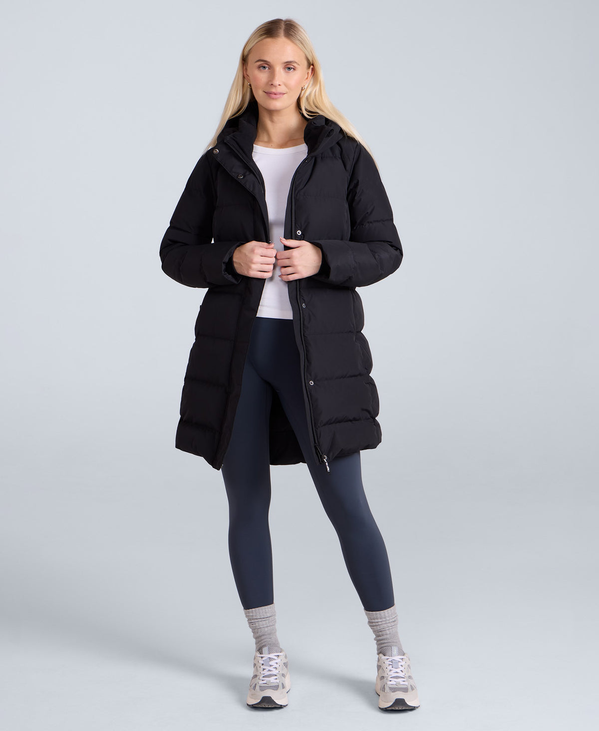 Ivy Womens Down Coat - Jet Black