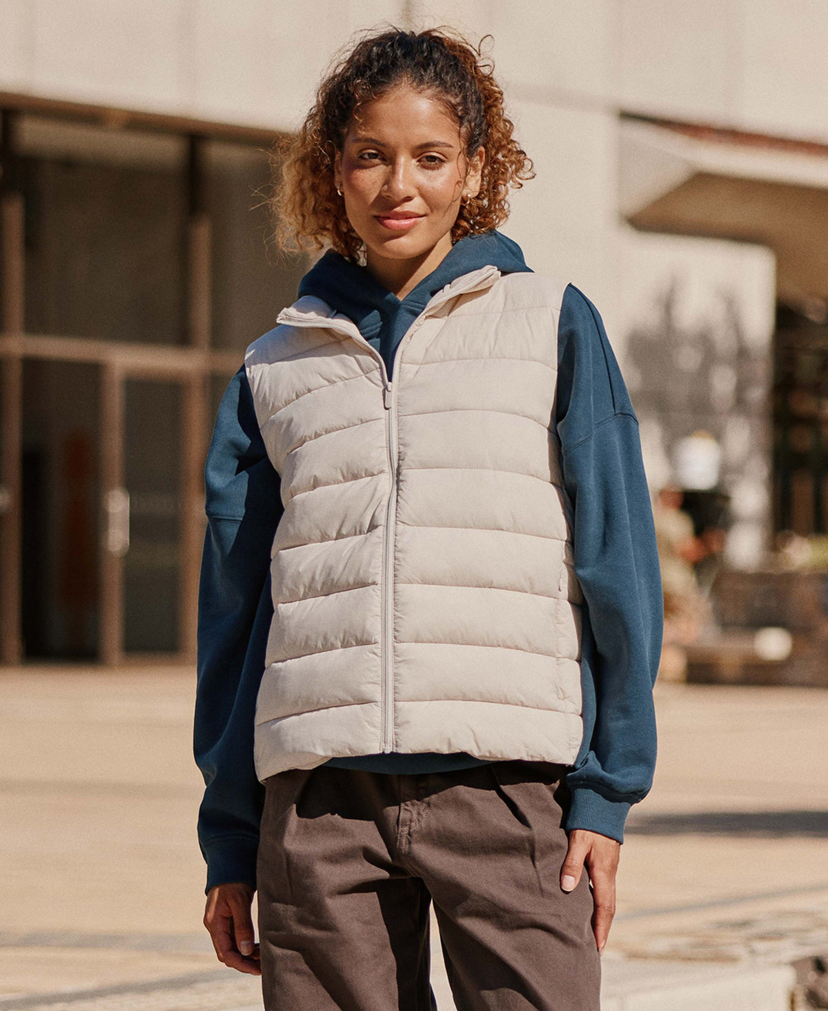 Light Cosi Womens Gilet - Beige