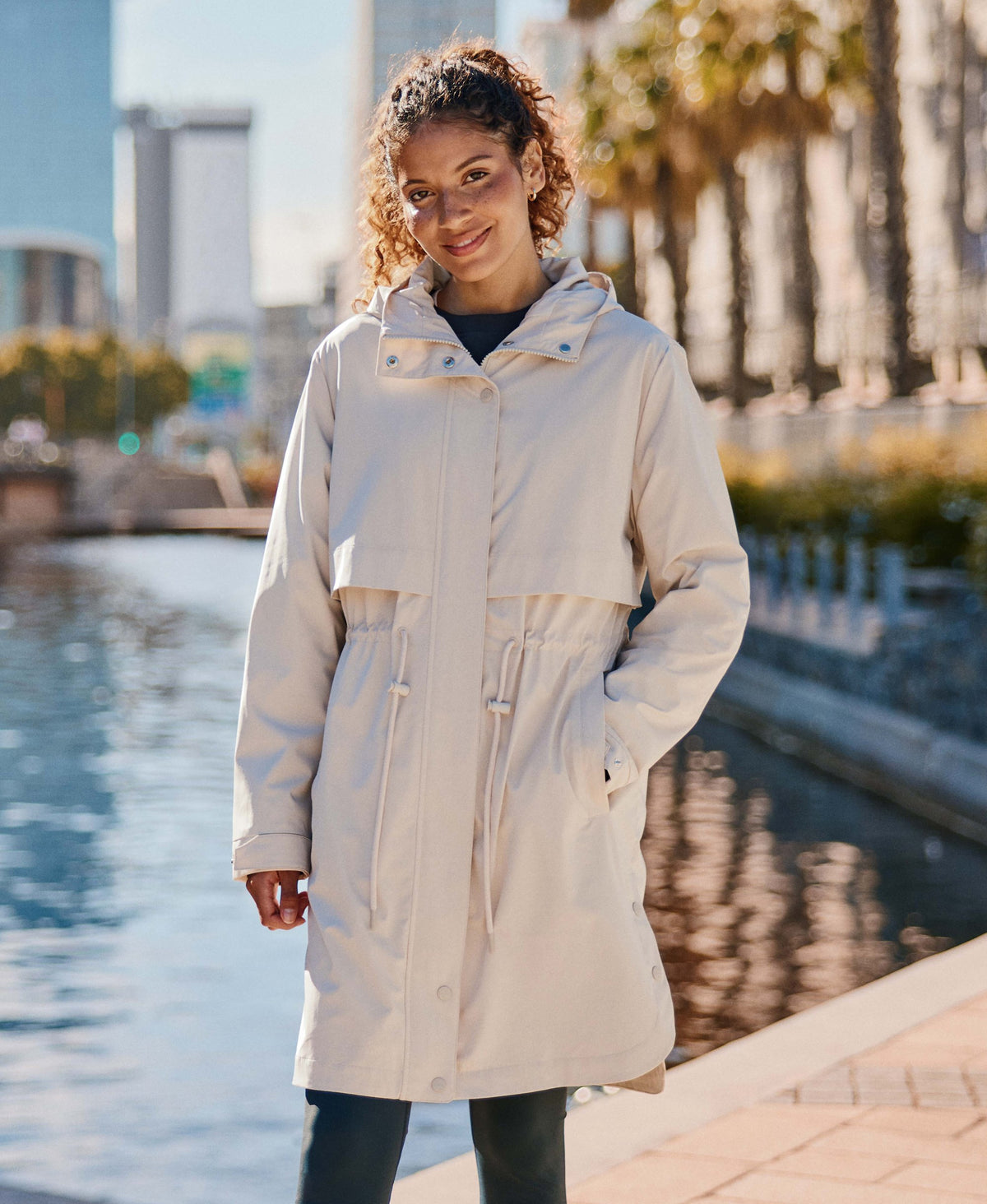 Eden Womens Waterproof Mac - Light Beige