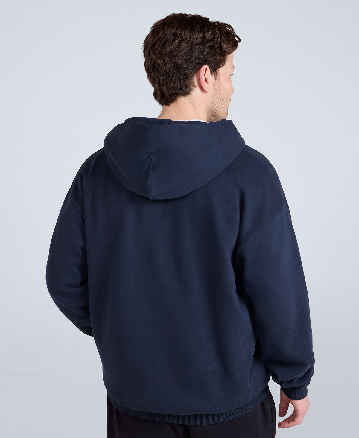Icon Mens Logo Zip Through Hoodie - Dark Blue