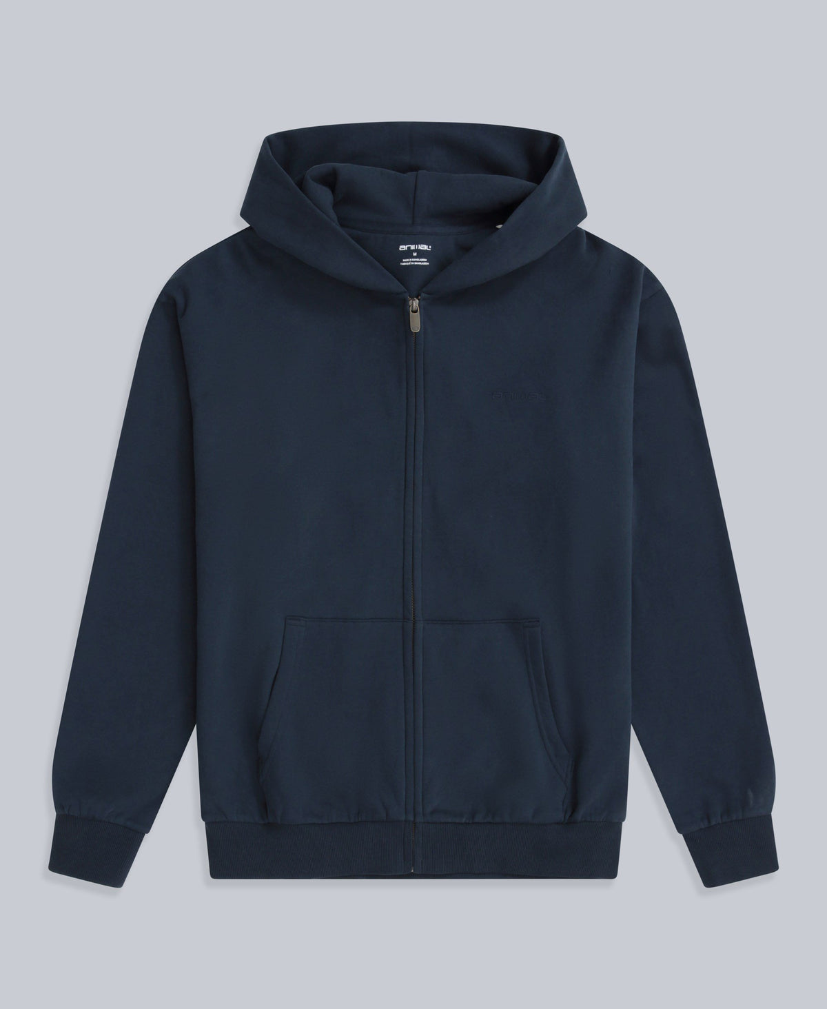 Icon Mens Logo Zip Through Hoodie - Dark Blue