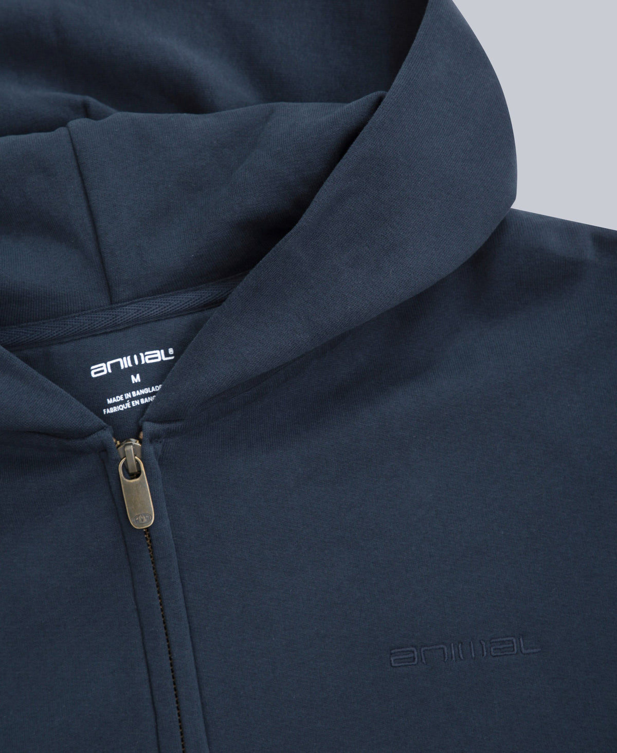 Icon Mens Logo Zip Through Hoodie - Dark Blue