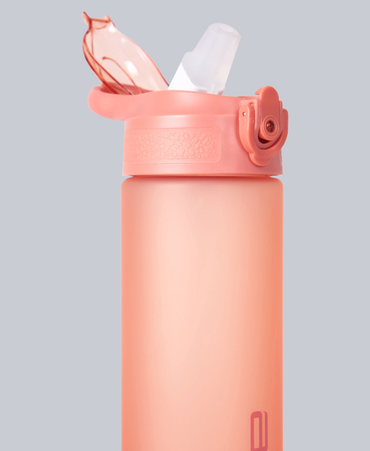 Straw Push Lid Water Bottle 700ml - Bright Orange
