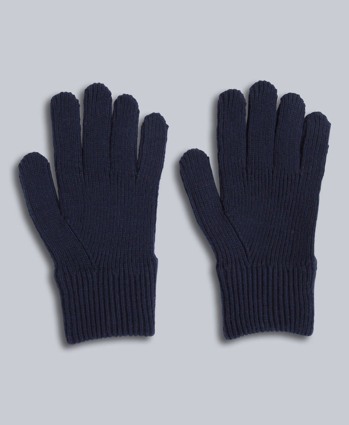 Rowan Mens Knitted Gloves - Navy