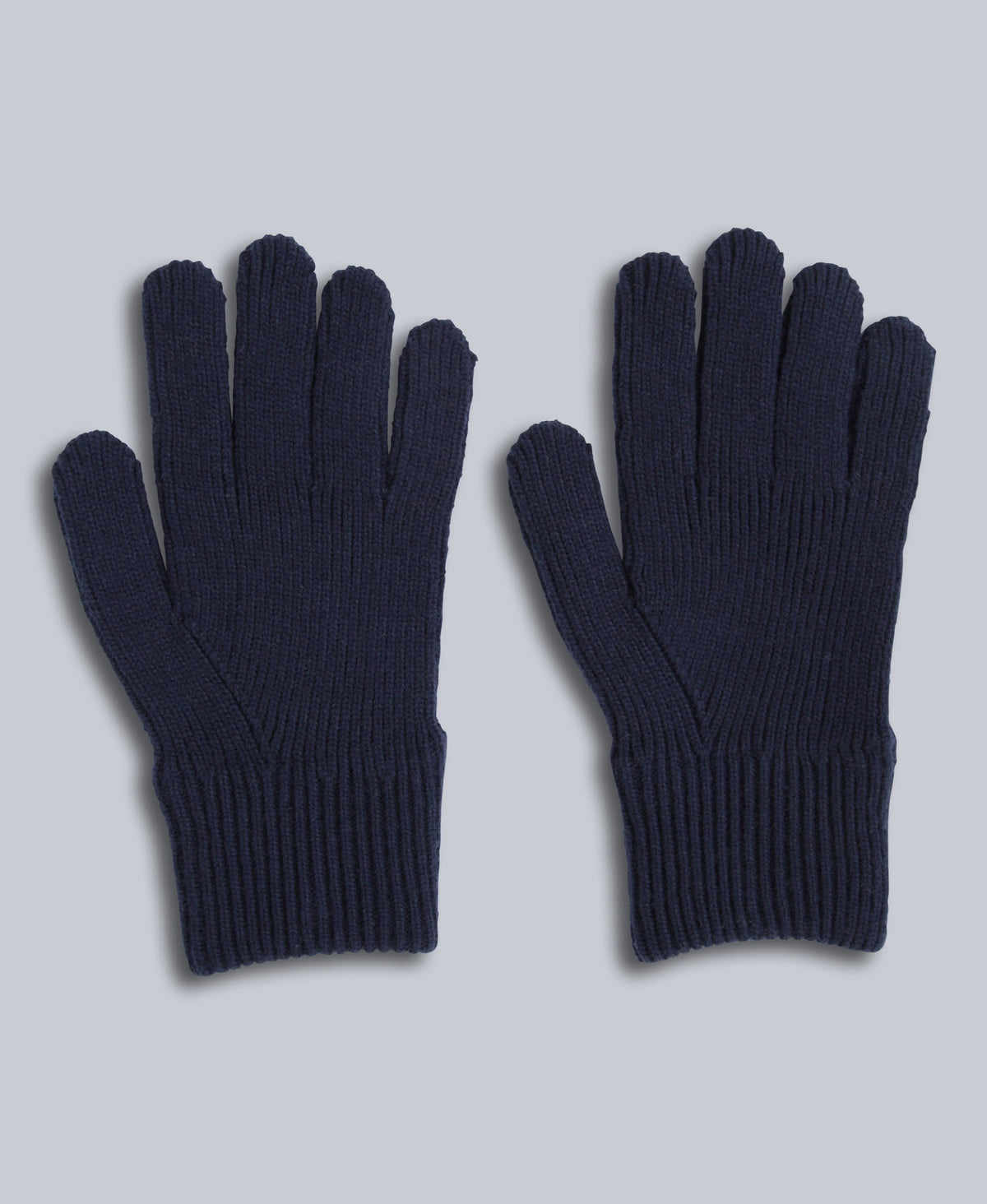 Rowan Mens Knitted Gloves - Navy