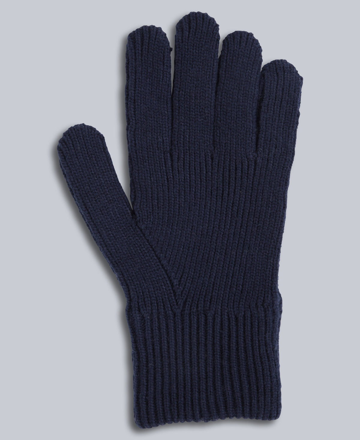 Rowan Mens Knitted Gloves - Navy