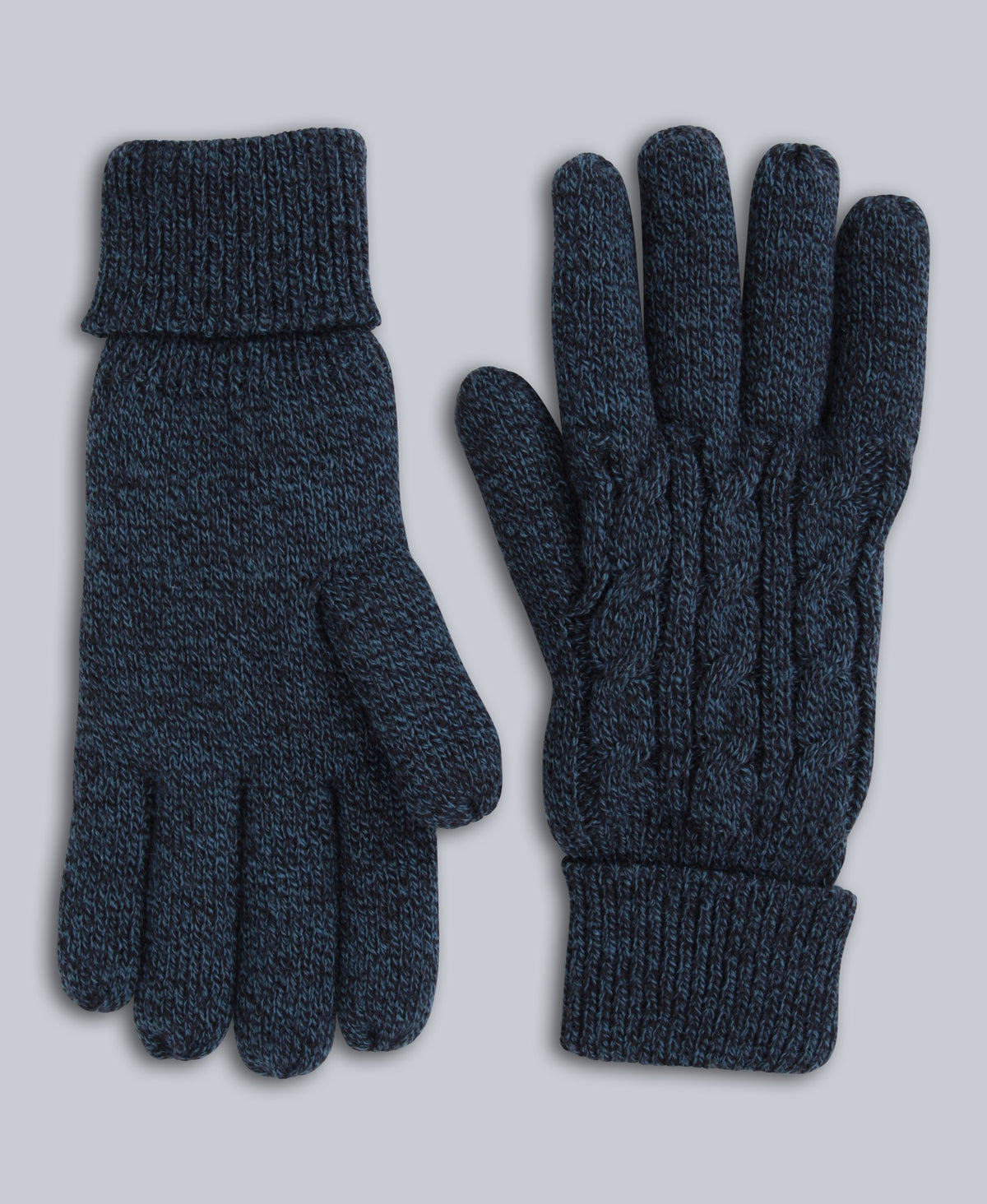 Drew Mens Fur Lined Gloves - Navy