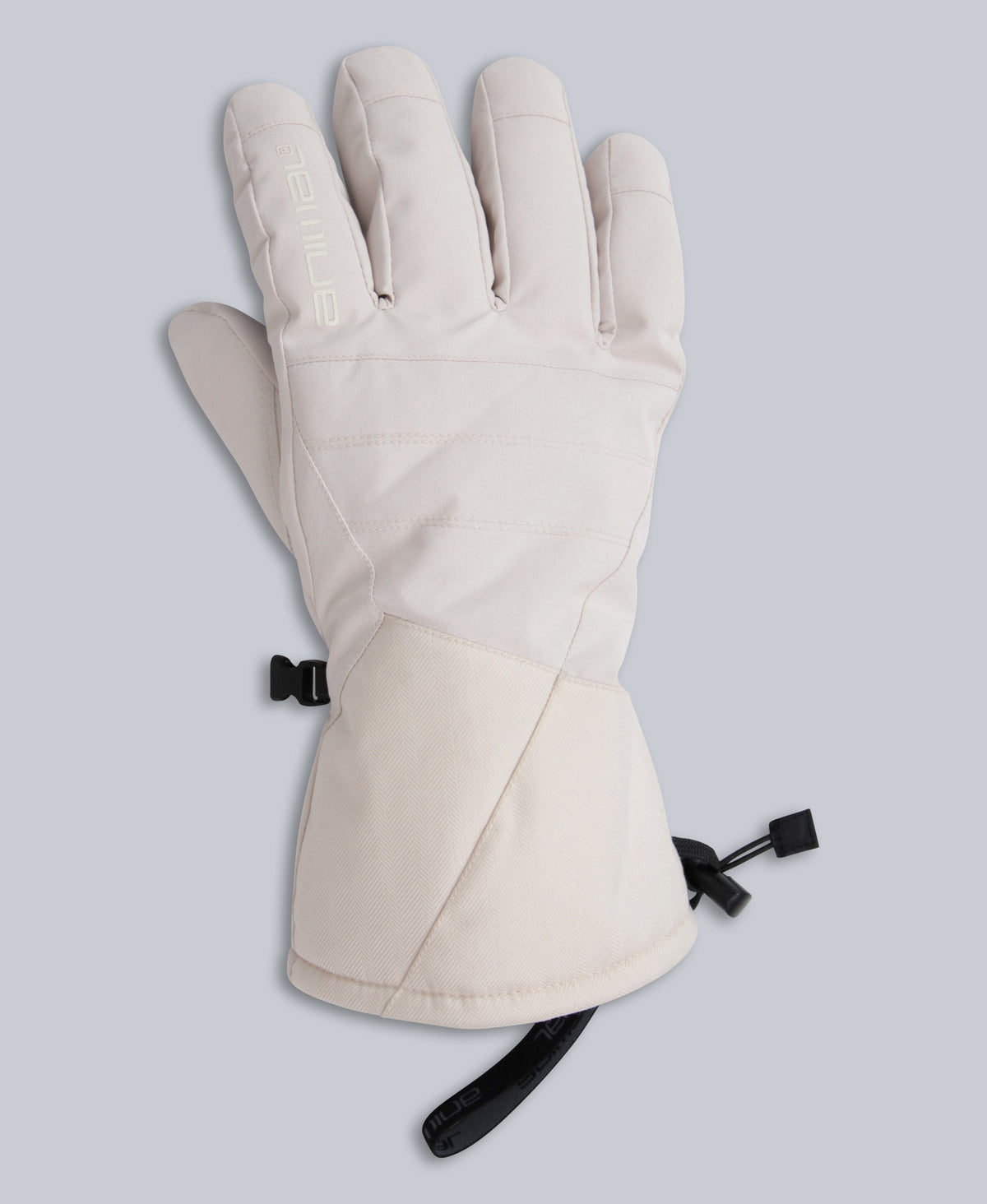 Glacier Mens Herringbone Ski Gloves - Off White