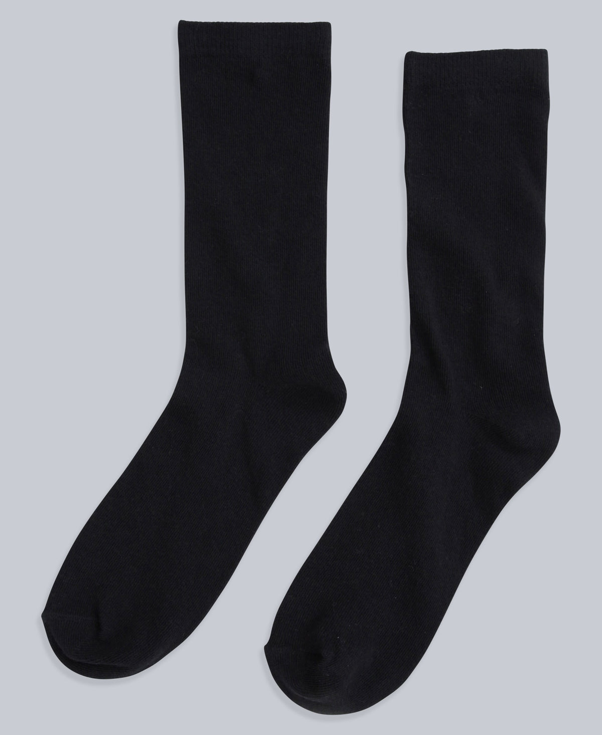 Haiden Cotton Rich Mens Mid-Calf Socks- 5 Packs - Black