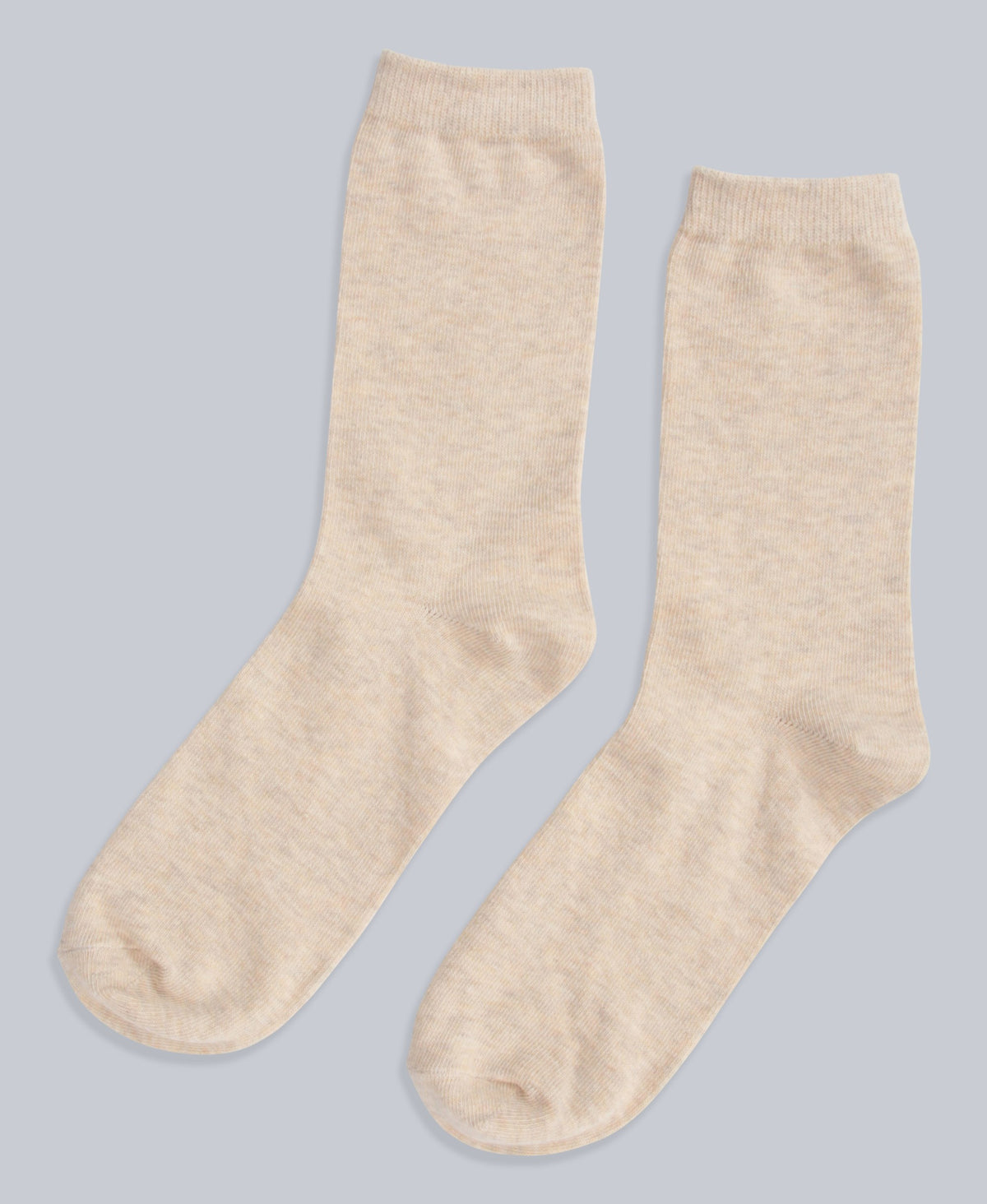 Haiden Cotton Rich Mens Mid-Calf Socks- 5 Packs - Light Beige