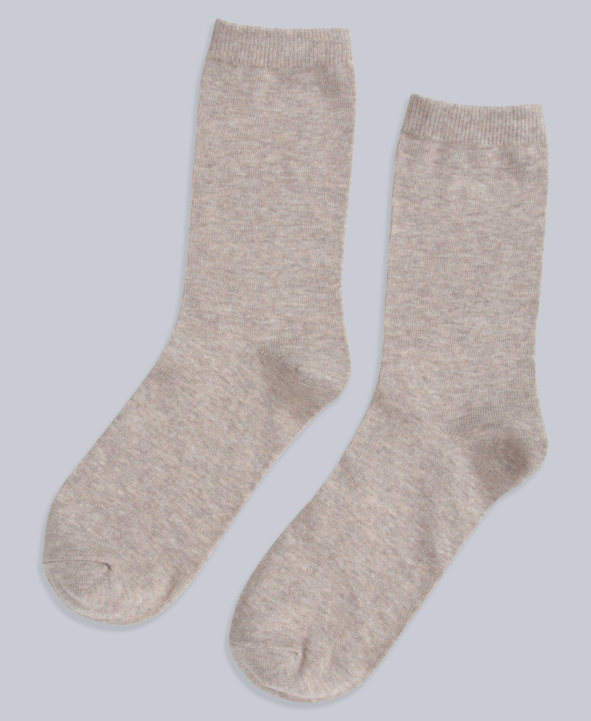 Haiden Cotton Rich Mens Mid-Calf Socks- 5 Packs - Light Beige