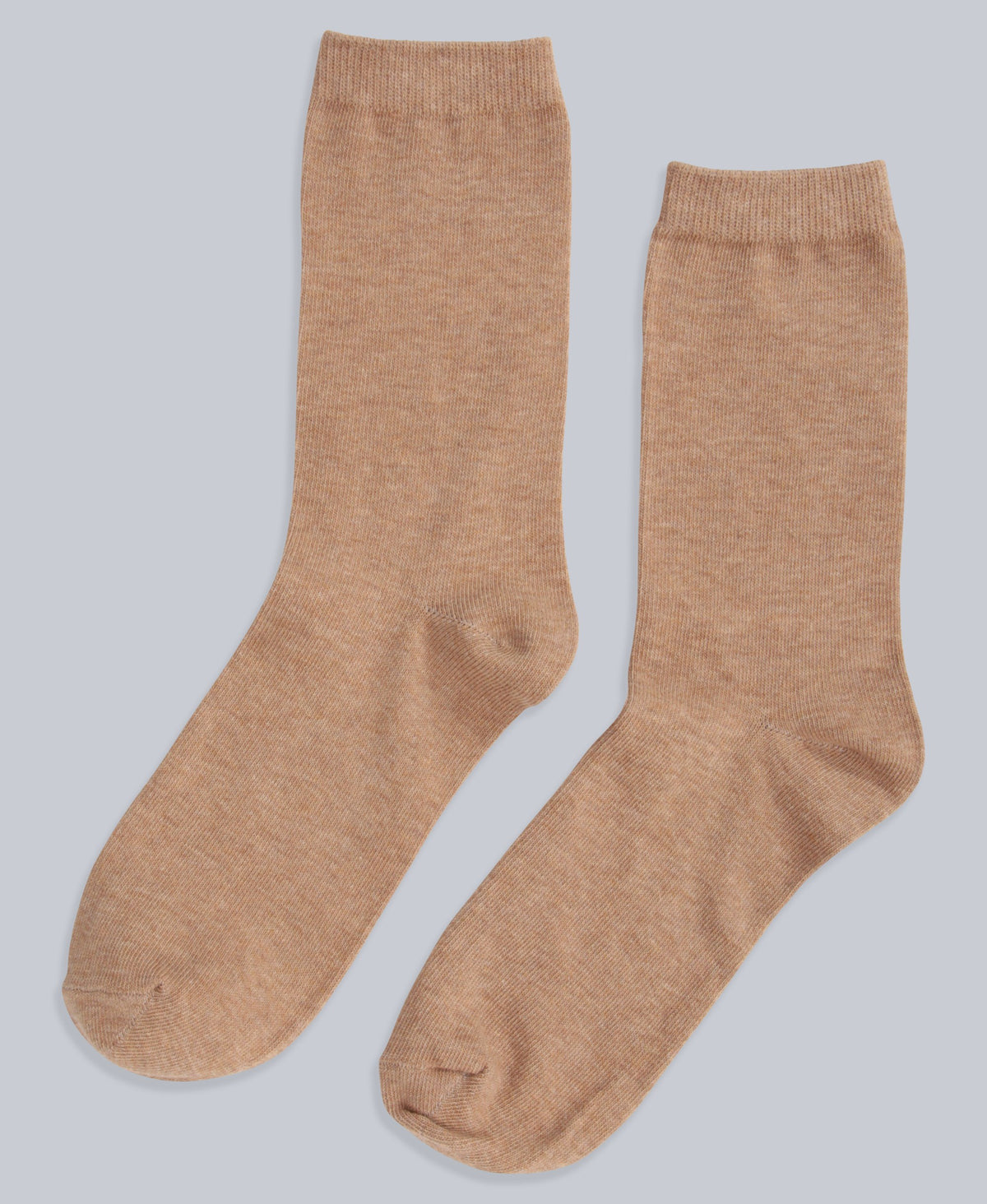 Haiden Cotton Rich Mens Mid-Calf Socks- 5 Packs - Light Beige