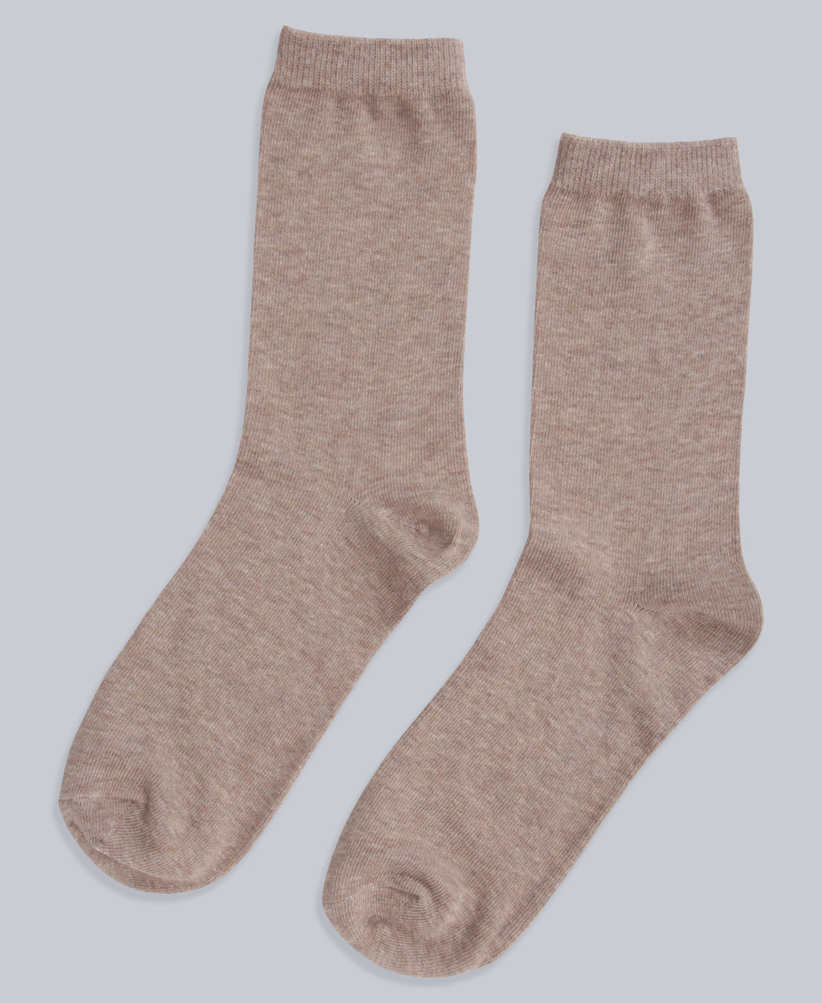 Haiden Cotton Rich Mens Mid-Calf Socks- 5 Packs - Light Beige