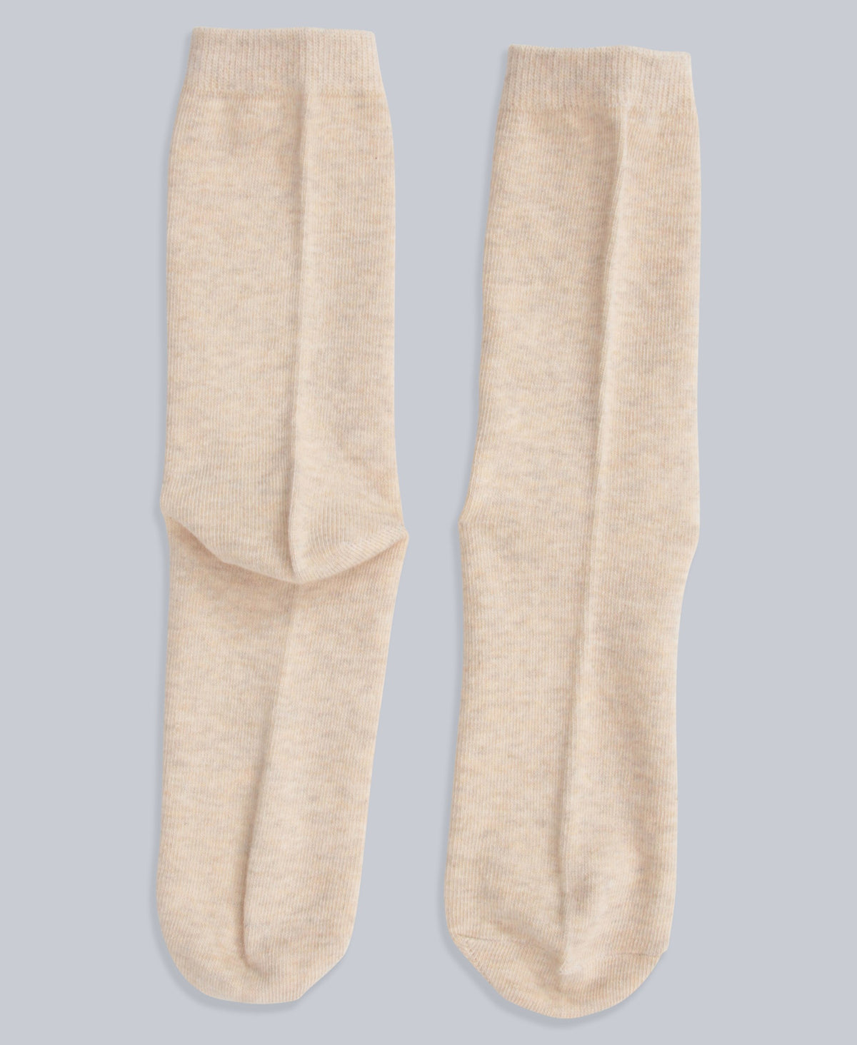 Haiden Cotton Rich Mens Mid-Calf Socks- 5 Packs - Light Beige