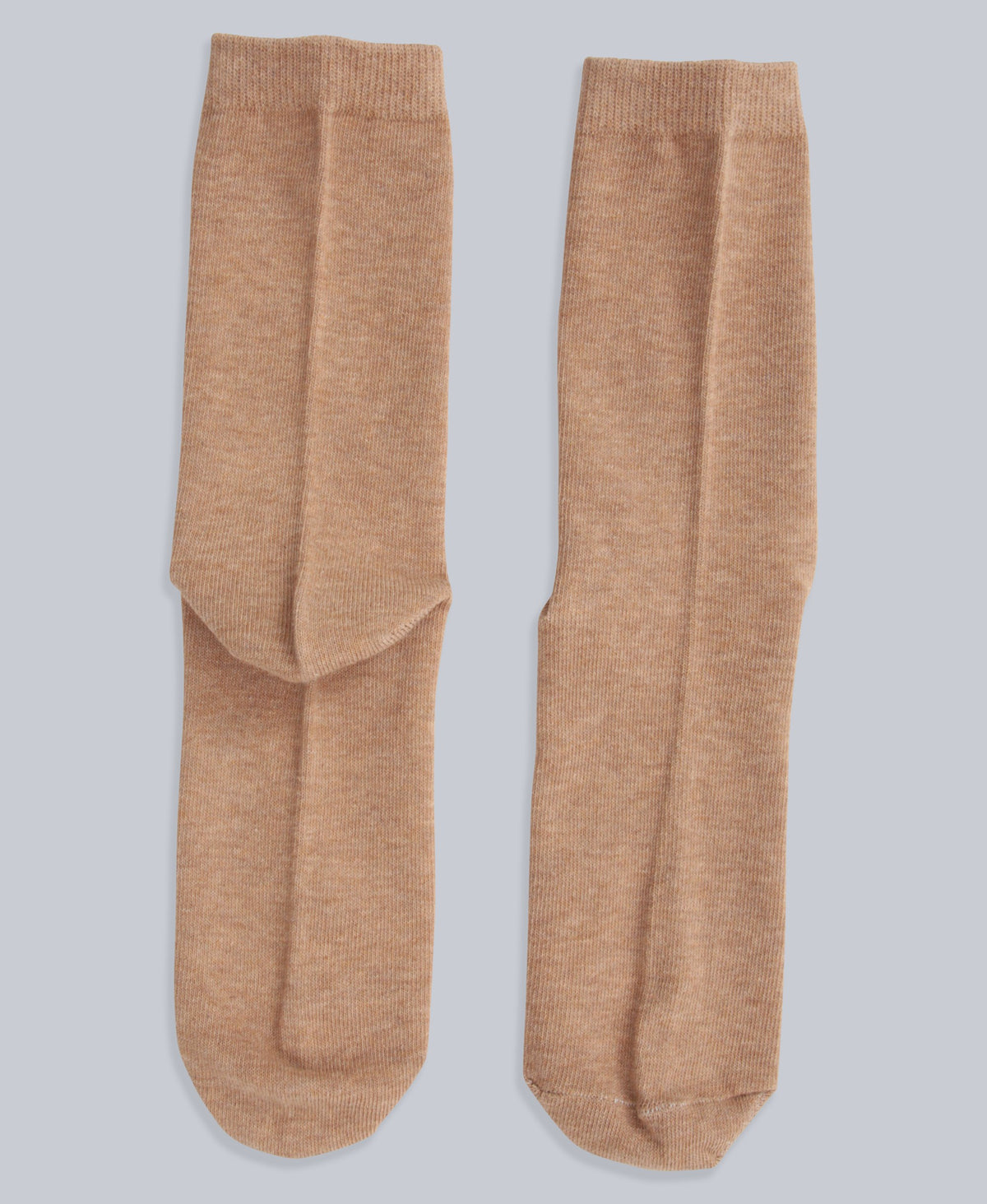 Haiden Cotton Rich Mens Mid-Calf Socks- 5 Packs - Light Beige