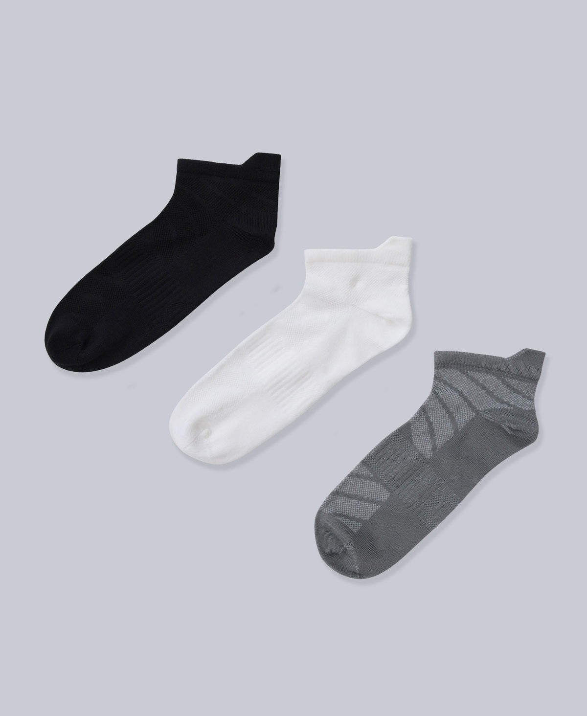 Ocea Womens Lightweight Trainer Socks 3-Pack - Dark Grey