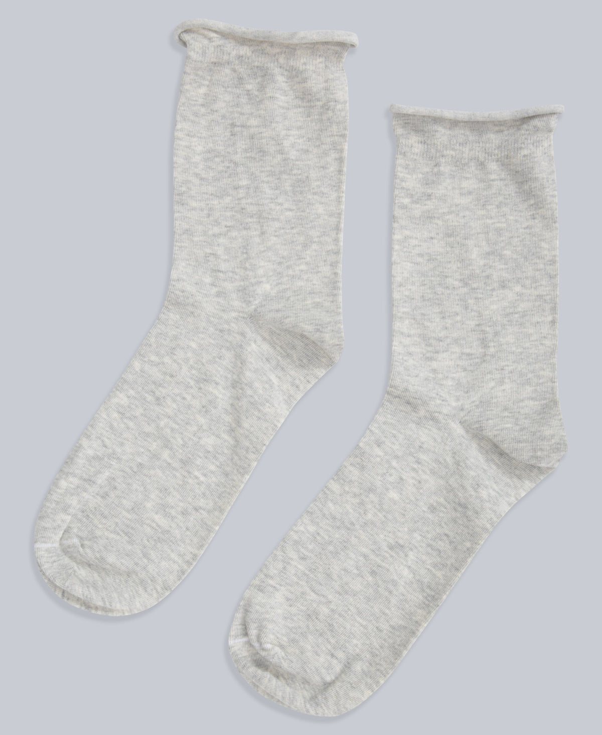 Isla Womens Roll Hem Mid Calf Socks- 3 Packs - Dark Grey