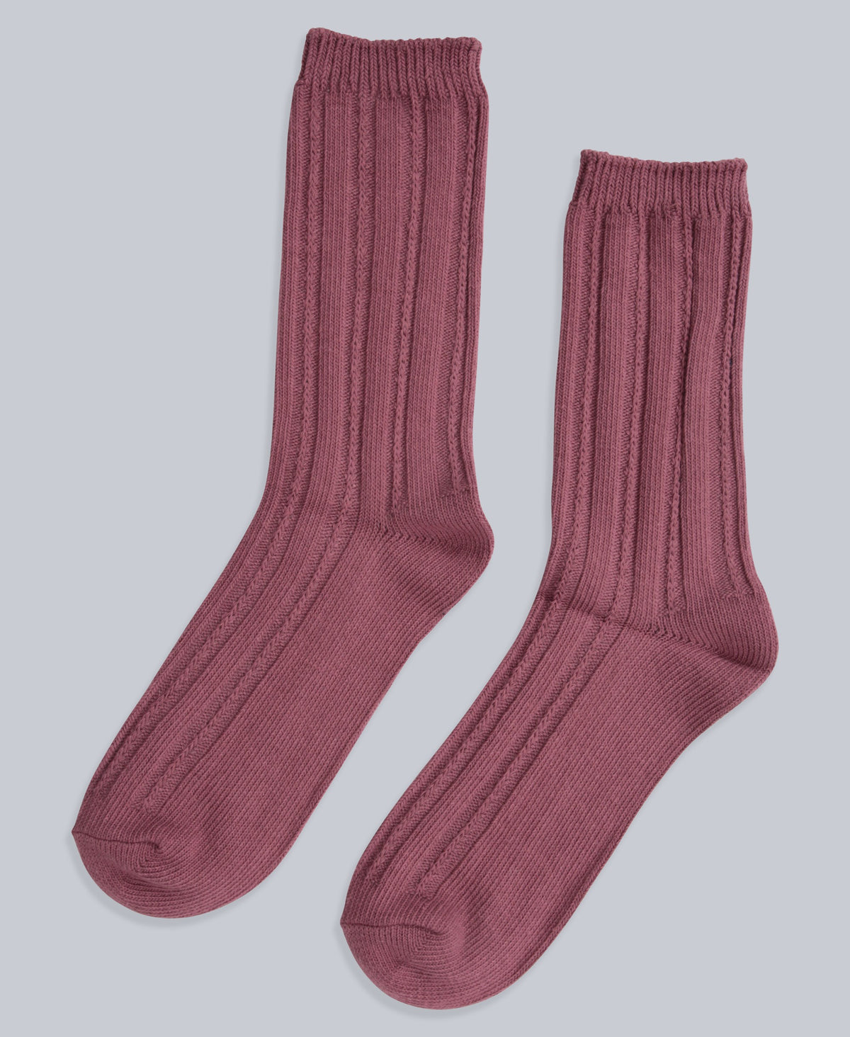 Willow Womens Twisted Ribbed Socks- 3 Pack - Light Pink