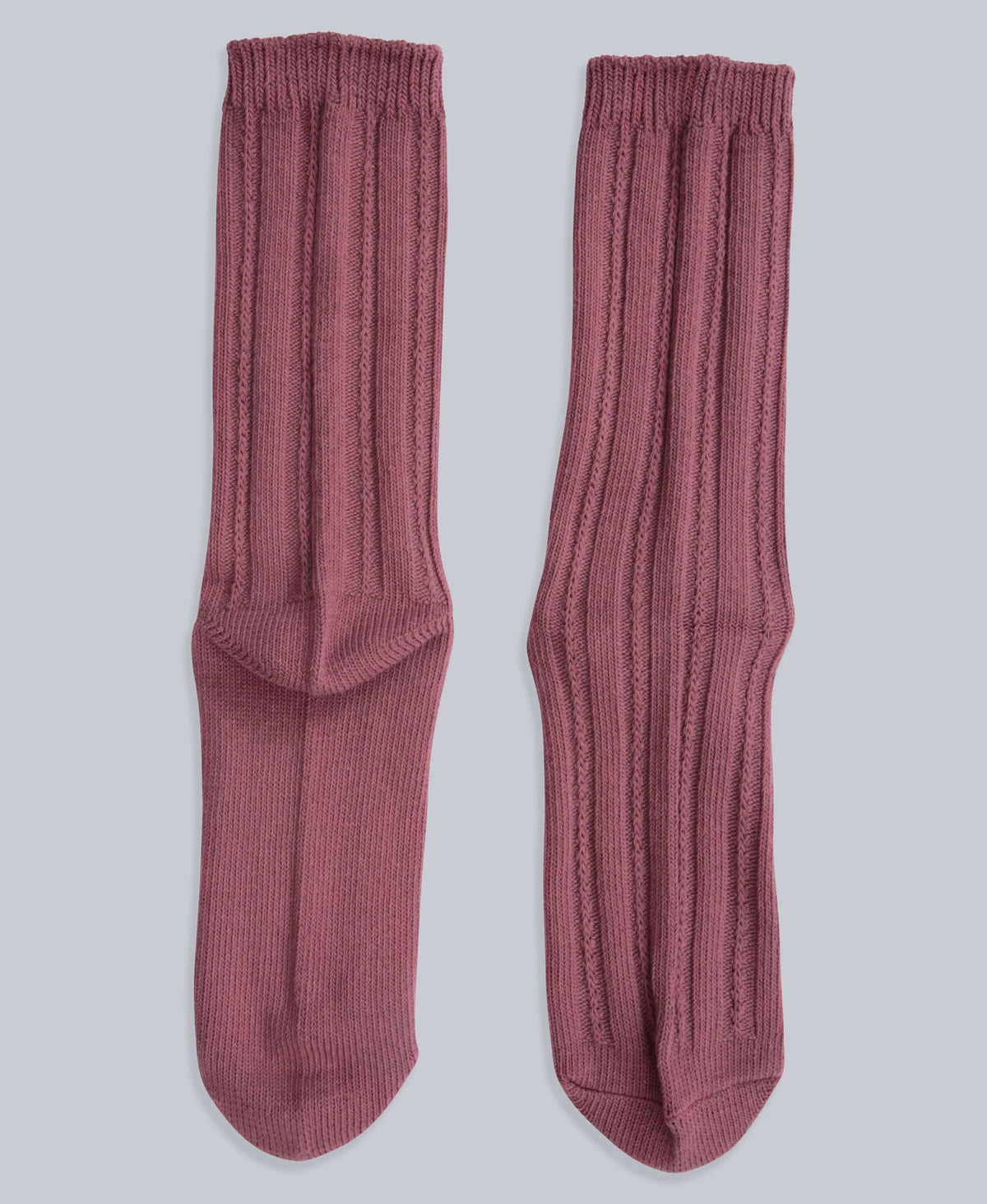 Willow Womens Twisted Ribbed Socks- 3 Pack - Light Pink