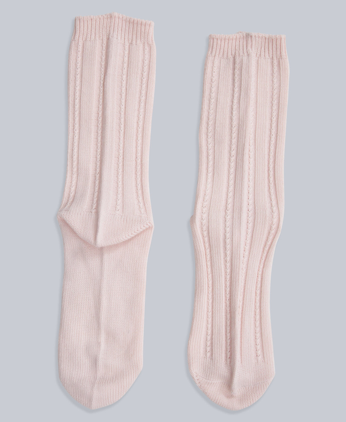 Willow Womens Twisted Ribbed Socks- 3 Pack - Light Pink