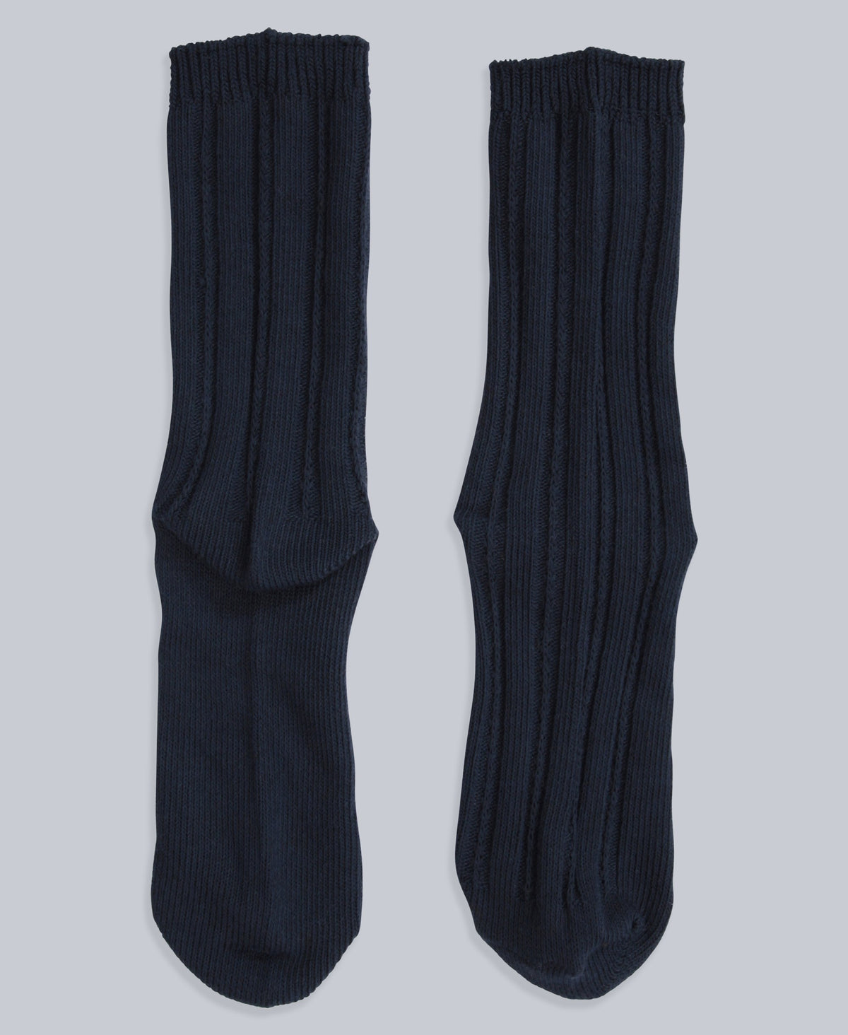 Willow Womens Twisted Ribbed Socks- 3 Pack - Navy