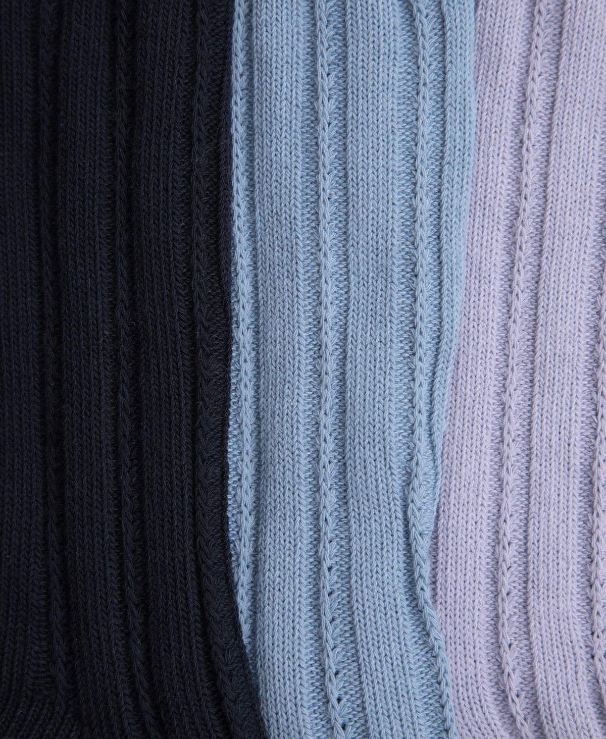 Willow Womens Twisted Ribbed Socks- 3 Pack - Navy