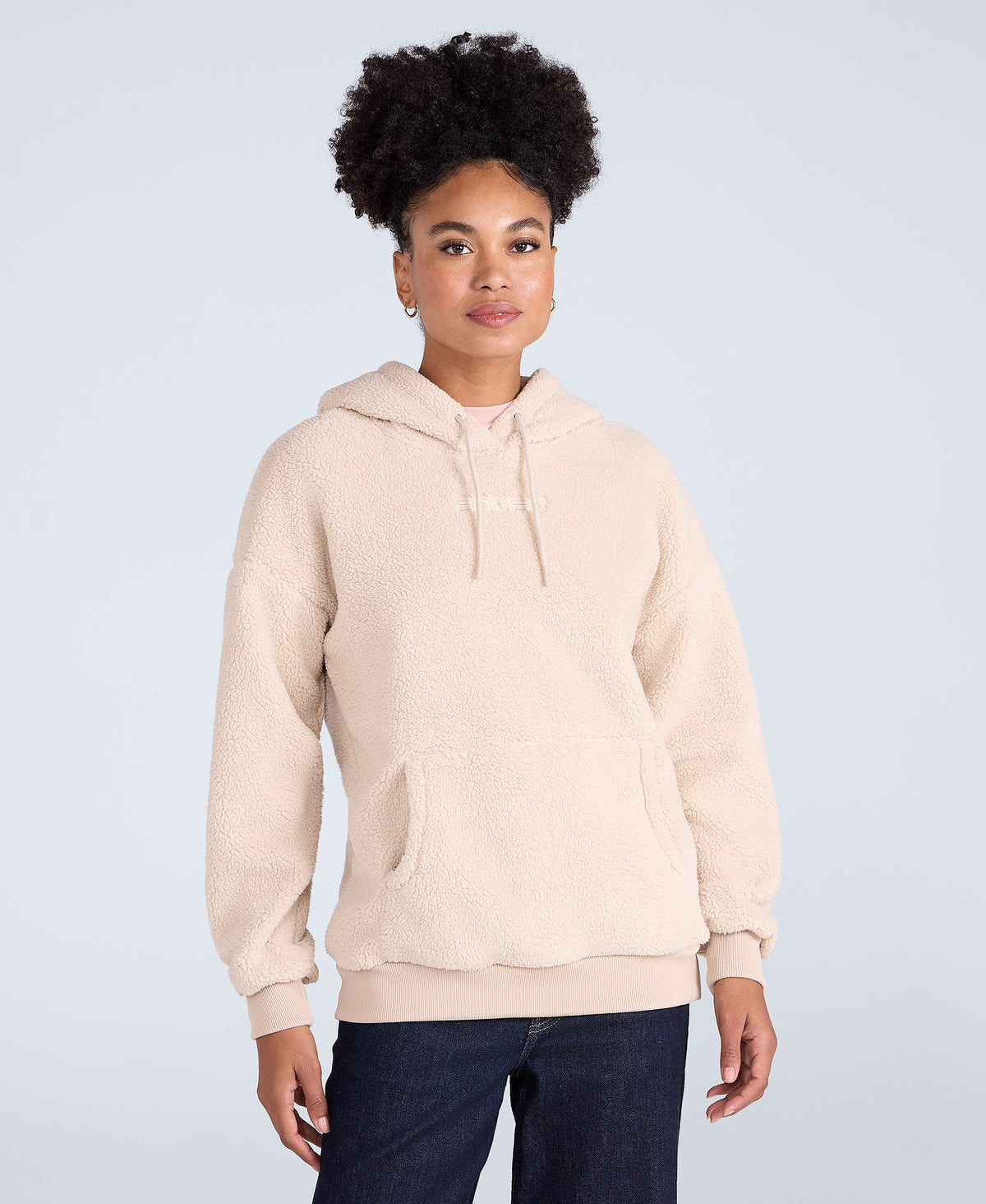 Womens Fleece Hoodie - Off White