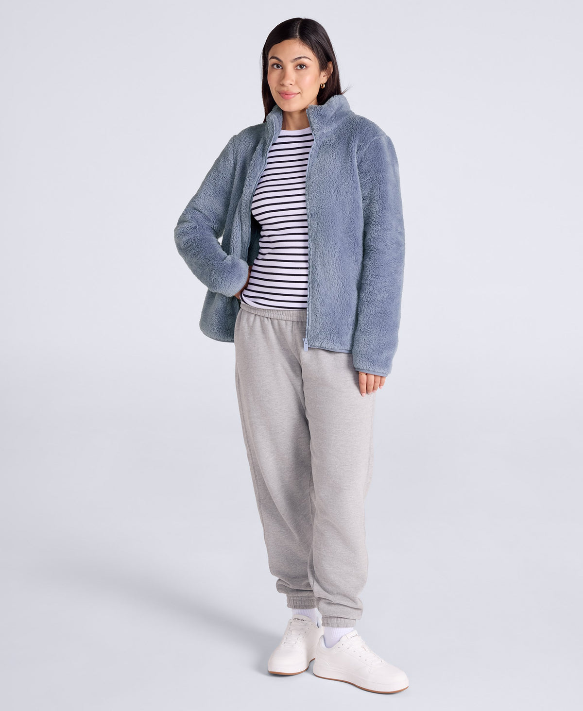 Teddy Womens Full Zip Fleece - Light Purple
