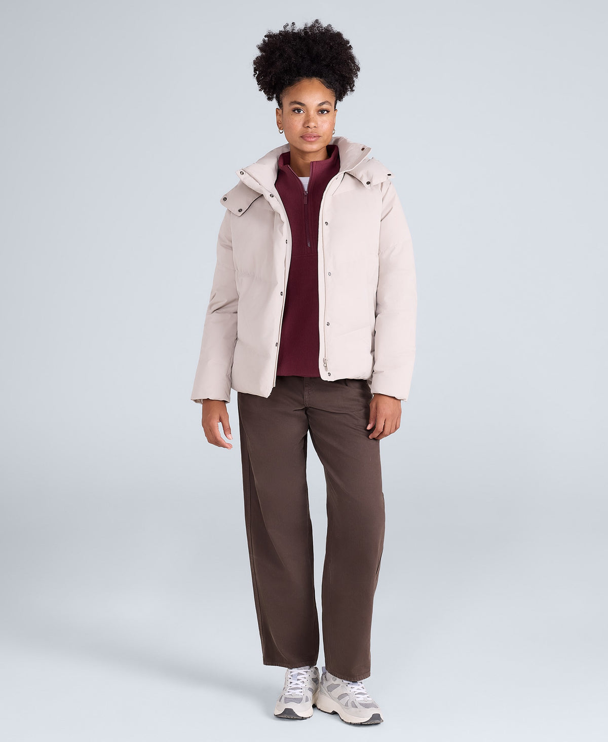Tess Womens Down Jacket - Cream