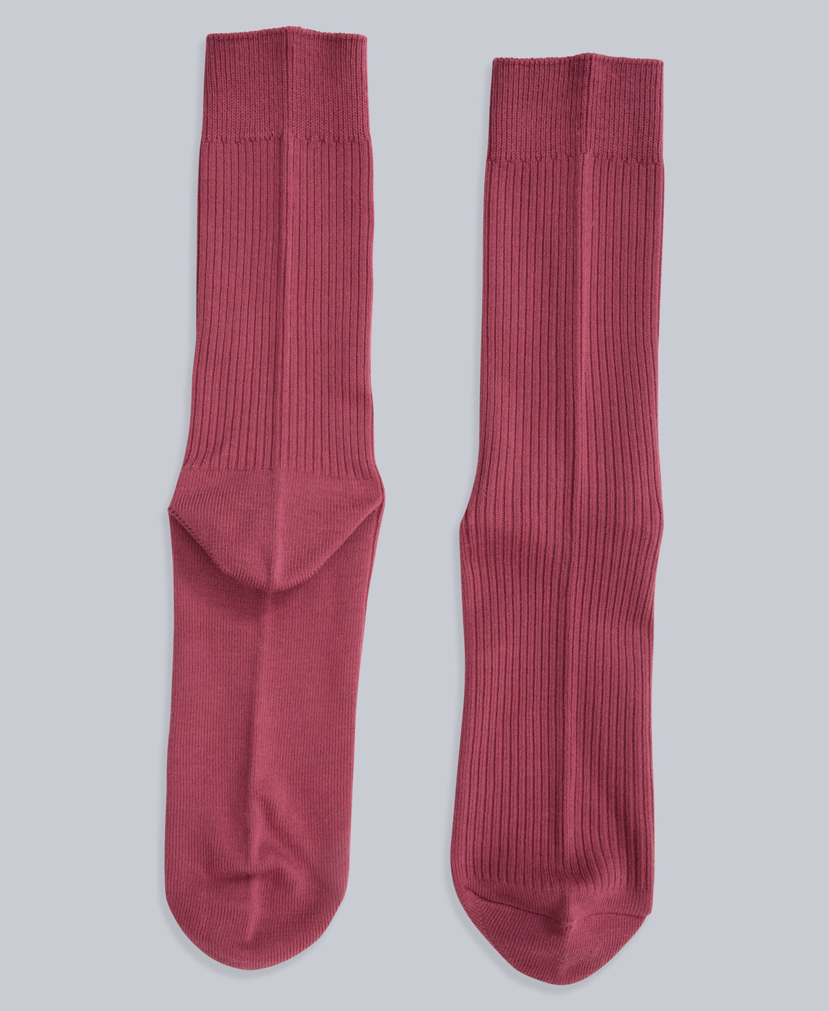 Flynn Mens Ribbed Mid Calf Socks- 3 Pack - Red