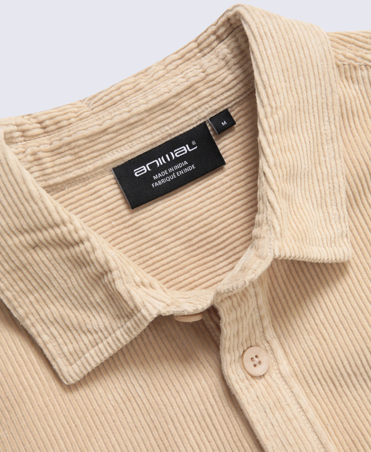 Lewis Mens Cord Shirt - Beige