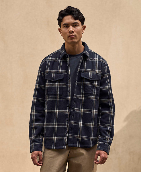 Shacket Men's Polar Fleece Polar Fleece Shacket Blue Check